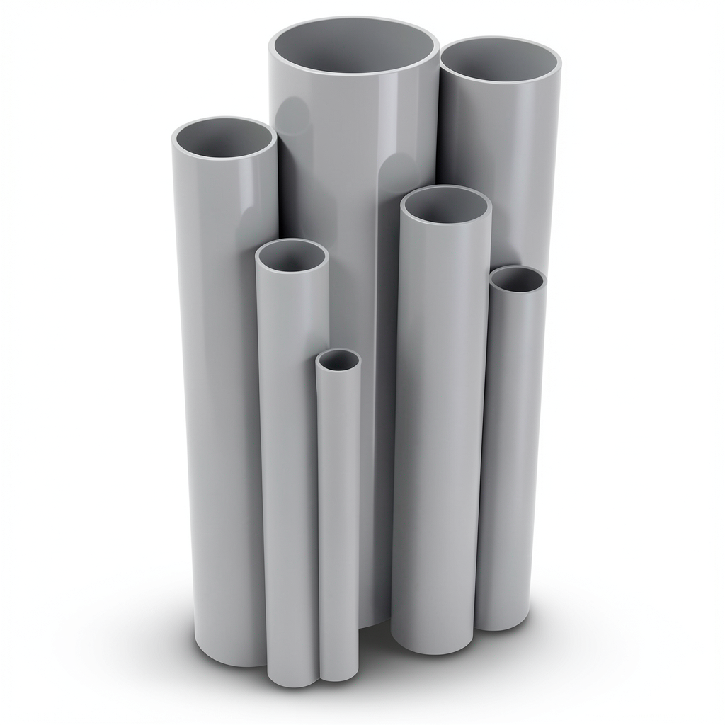 مواسير UPVC جدول 80 مقاس 2 إنش سمك 5.5 مم لون رمادي