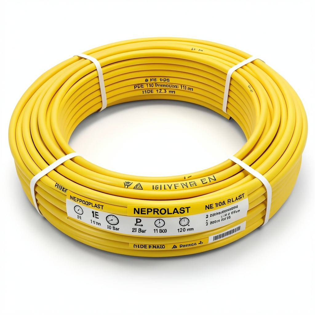 HDPE Pipes PE 100 Pressure 20 Bar Outside Diameter 110 mm Thickness 12.3 mm Yellow | NEPROPLAST