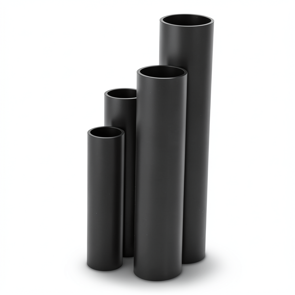HDPE Pipes SDR 26 Outside Diameter 180 mm Thickness 6.9 mm Black