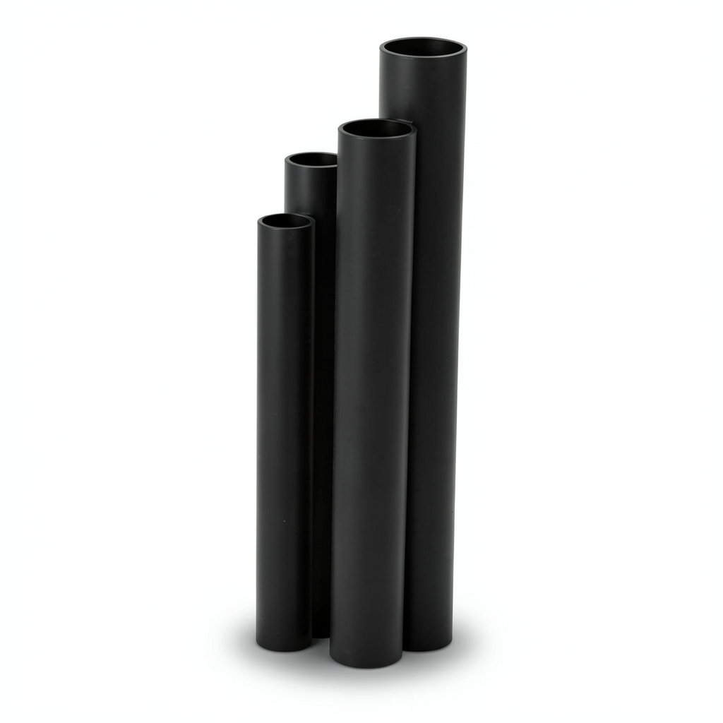 HDPE Pipes SDR 26 Outside Diameter 200 mm Thickness 7.7 mm Black