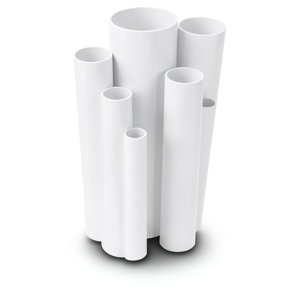 مواسير UPVC ضغط 10 بار قطر خارجي 250 مم سمك 11.9 مم لون أبيض