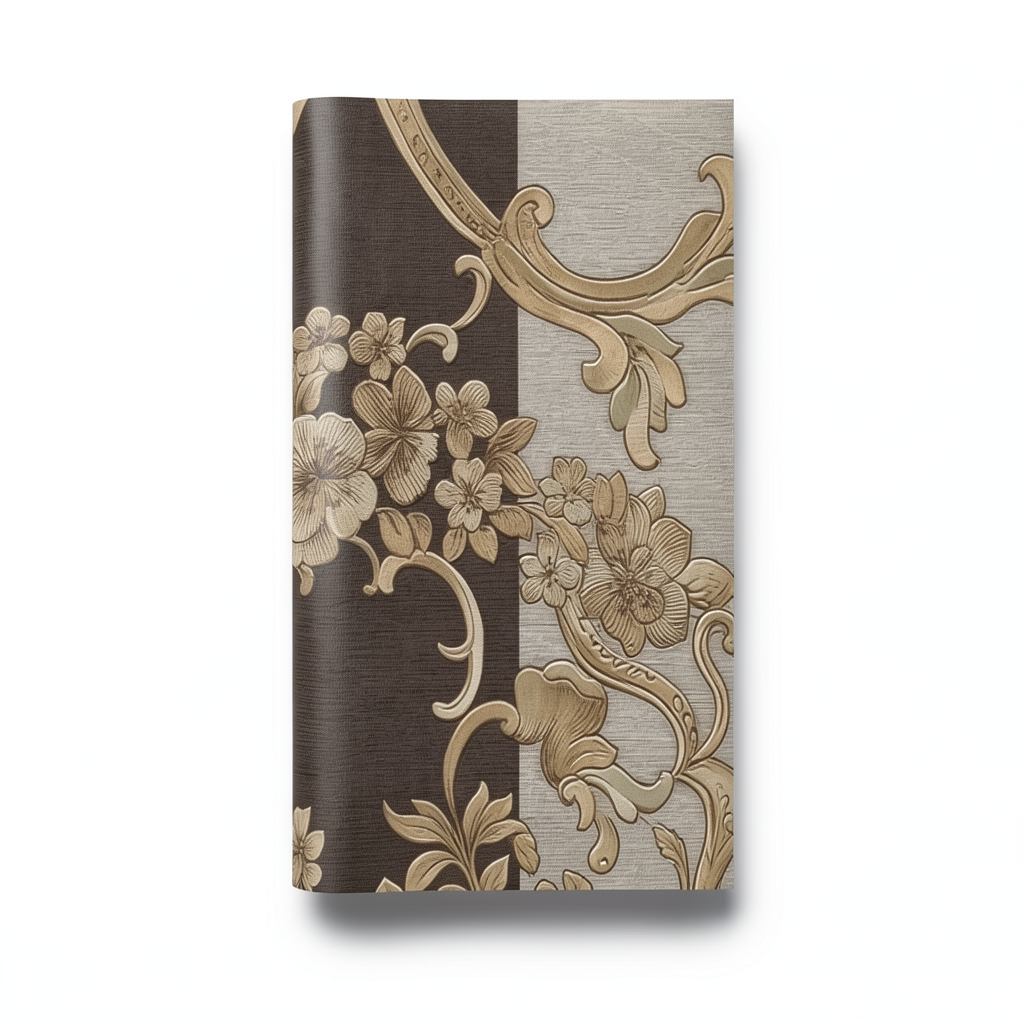 Classic Wallpaper Length 10m, Width 0.70m, Brown With Beige Color