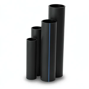 مواسير HDPE SDR 26 قطر خارجي 225 مم سمك 8.6 مم لون أسود