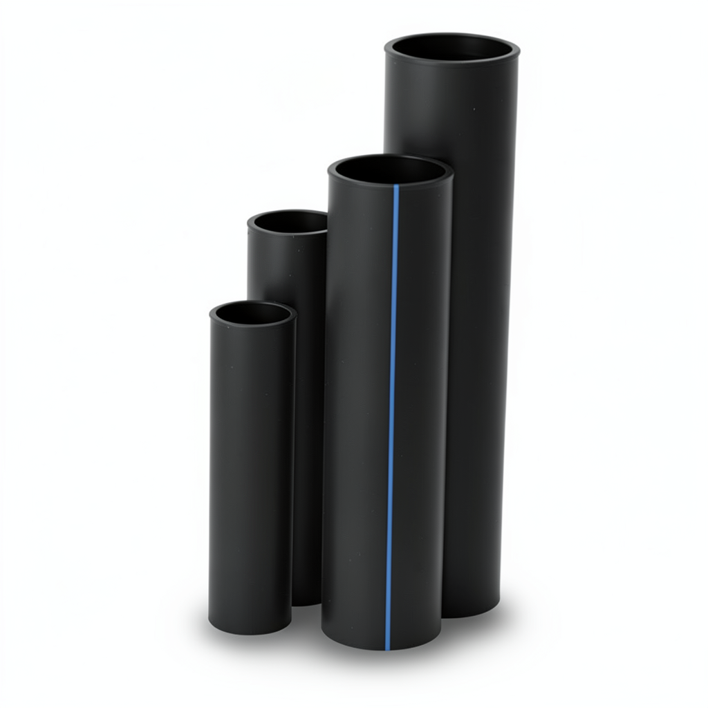 مواسير HDPE SDR 26 قطر خارجي 225 مم سمك 8.6 مم لون أسود