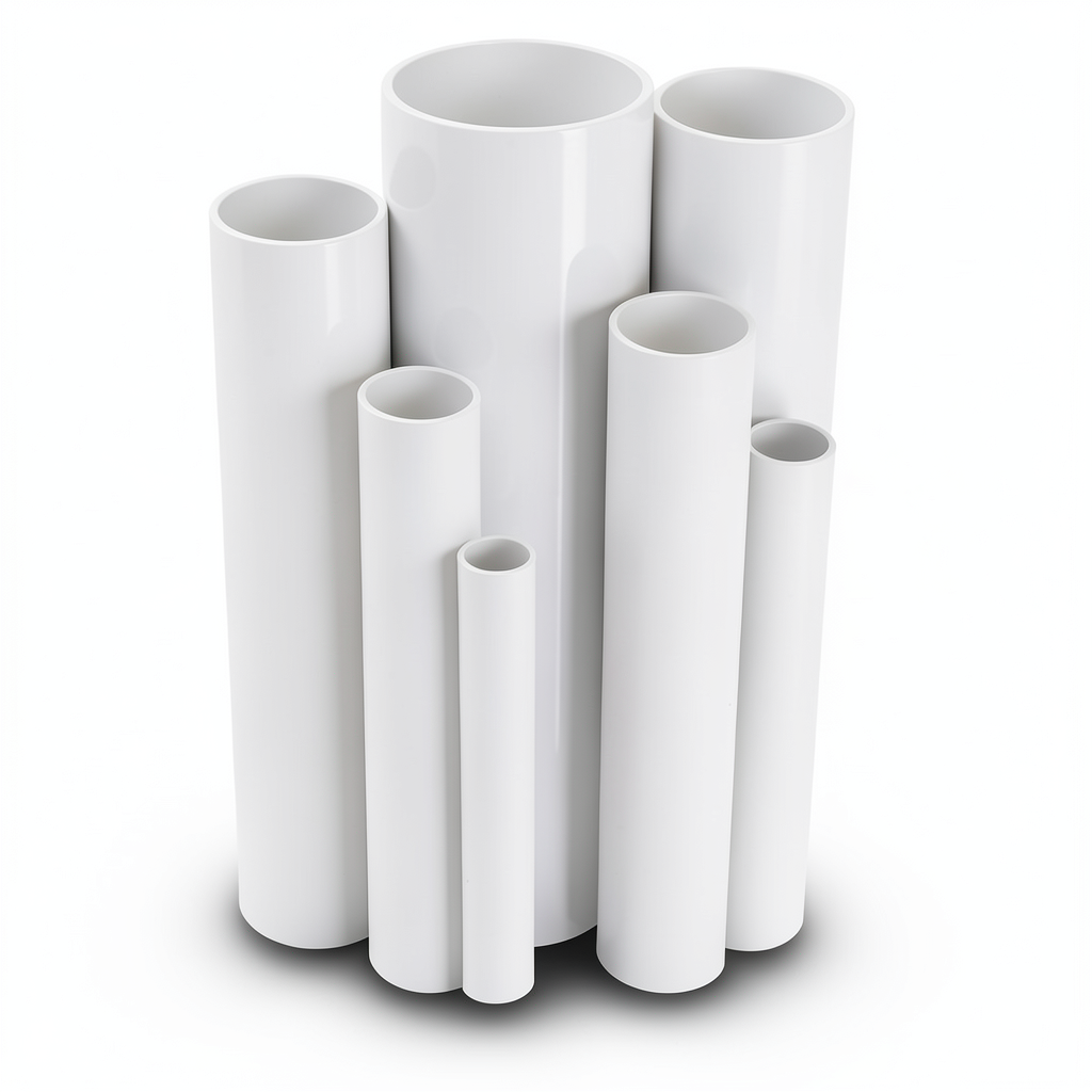 مواسير UPVC ضغط 16 بار قطر خارجي 250 مم سمك 18.6 مم لون أبيض