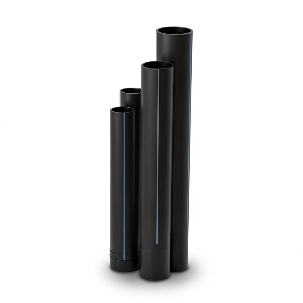 مواسير HDPE SDR 26 قطر خارجي 280 مم سمك 10.7 مم لون أسود