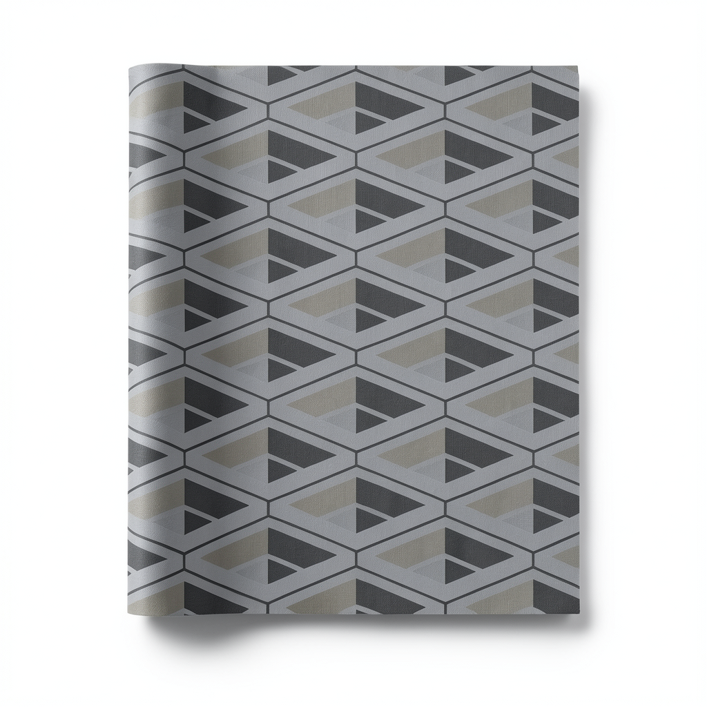 Geometric Wallpaper Gray 10m x 0.70m, Model Z76006