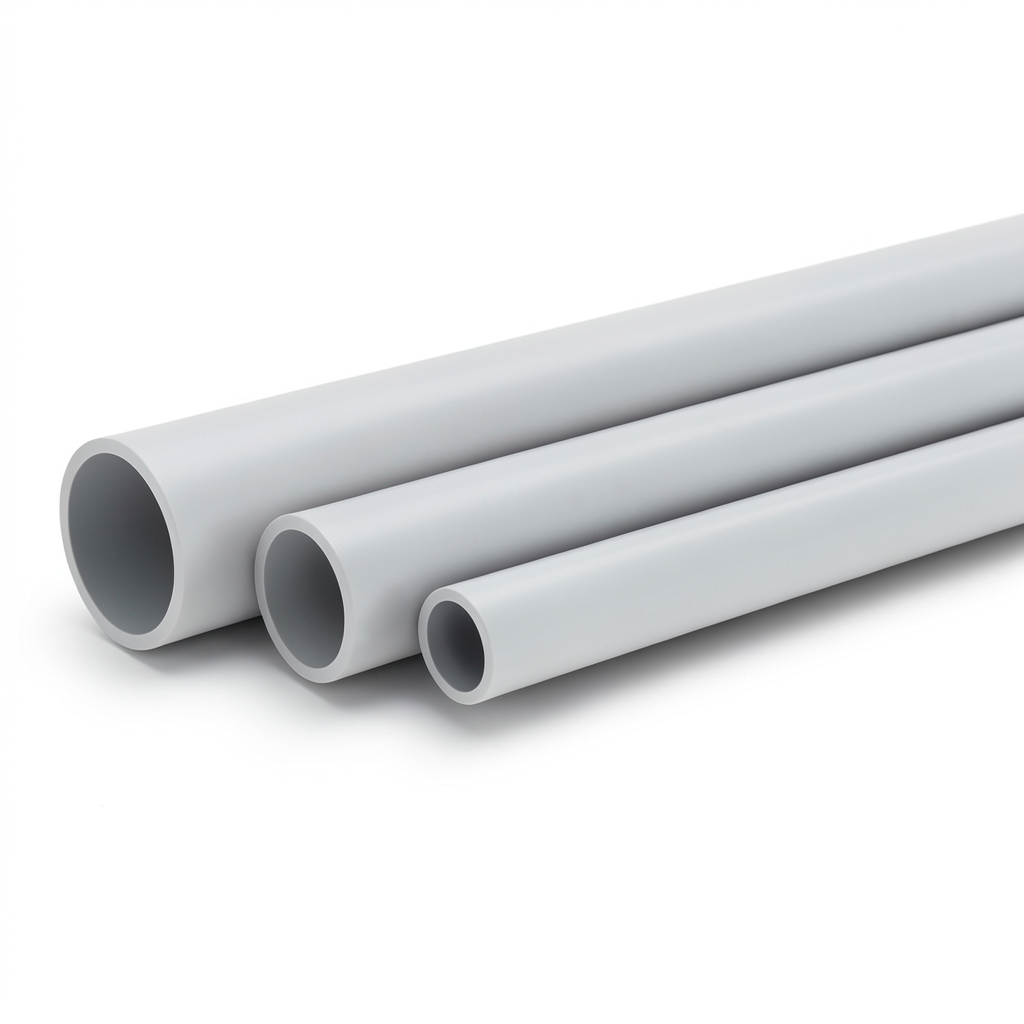 مواسير UPVC جدول 80 مقاس 1 إنش سمك 4.55 مم لون رمادي فاتح