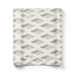 Italian Geometric Wall Covering 10m x 0.70m Light Beige, Model Z76003