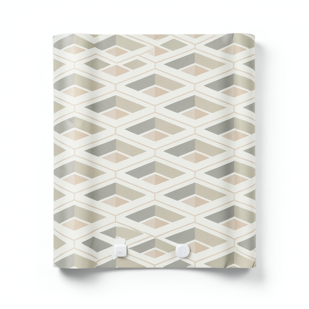 Italian Geometric Wall Covering 10m x 0.70m Light Beige, Model Z76003