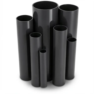 مواسير UPVC ضغط اسمي 16 بار قطر خارجي 280 مم سمك 20.8 مم لون اسود