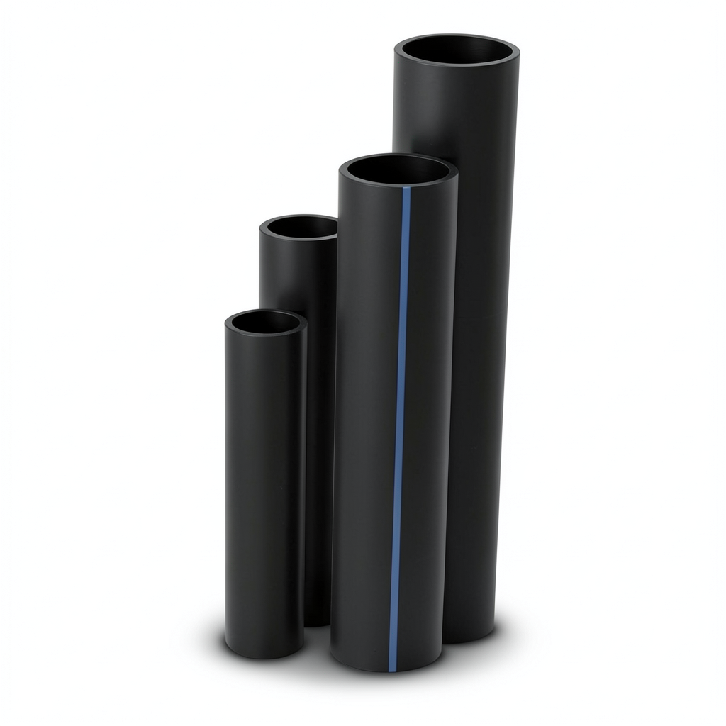 مواسير HDPE نسبة الأبعاد القياسية SDR 26 قطر خارجي 500 مم سمك 19.1 مم أسود