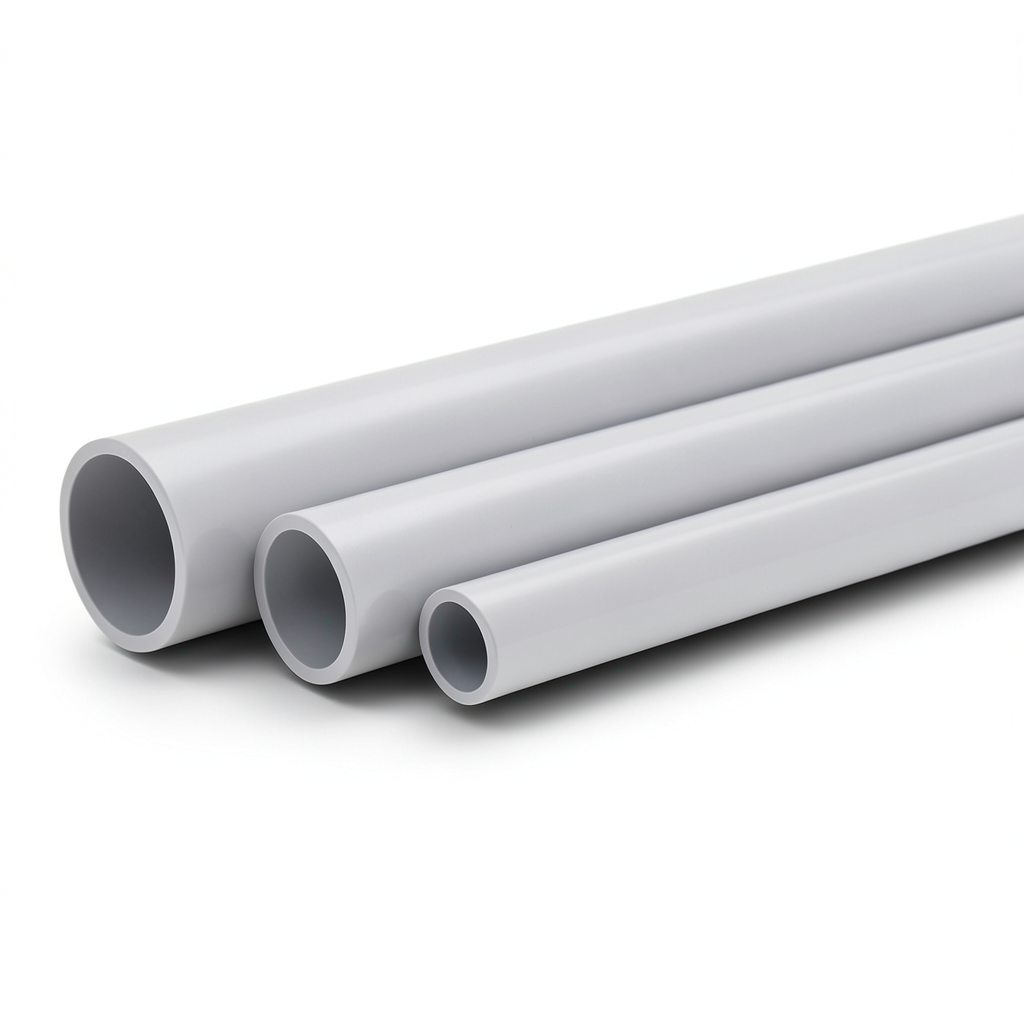 UPVC Pipes Schedule 80 Size 1 Inch Thickness 4.55 mm Light Gray