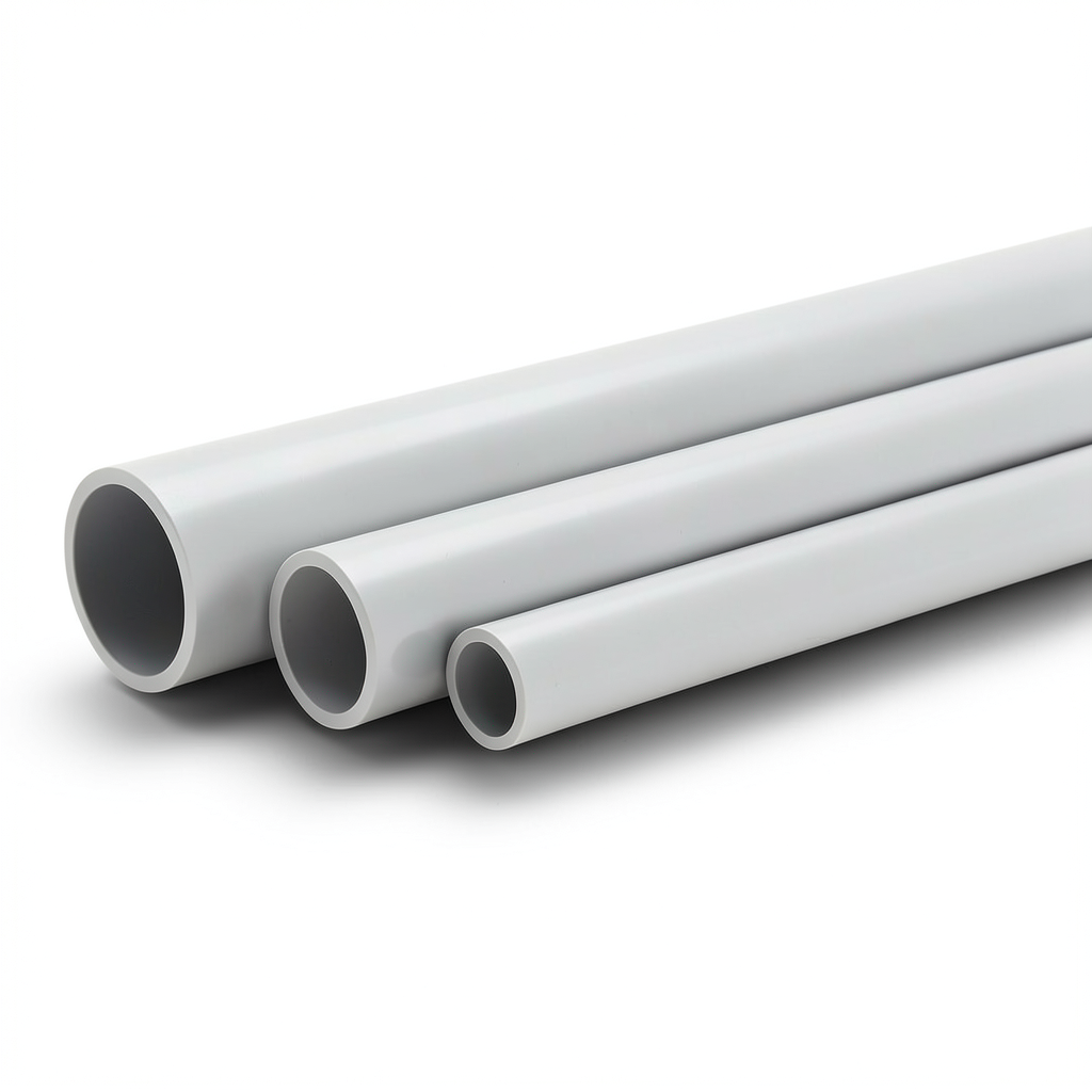 مواسير UPVC جدول 80 مقاس 2 إنش سمك 5.54 مم لون رمادي فاتح