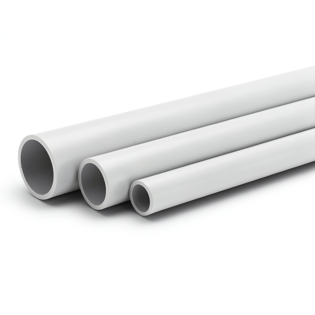 مواسير UPVC جدول 80 مقاس ½ 1 إنش سمك 5.08 مم لون رمادي فاتح