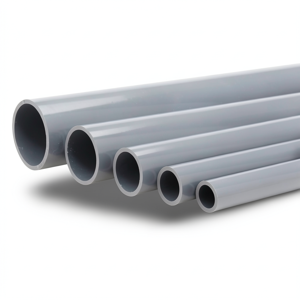 UPVC Pipes Nominal Pressure 2 Bar Outside Diameter 110 mm Thickness 1.8 mm Gray