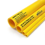 مواسير HDPE PE 100 ضغط 20 بار قطر 140 مم سمك 15.7 مم لون أصفر | نيبروبلاست