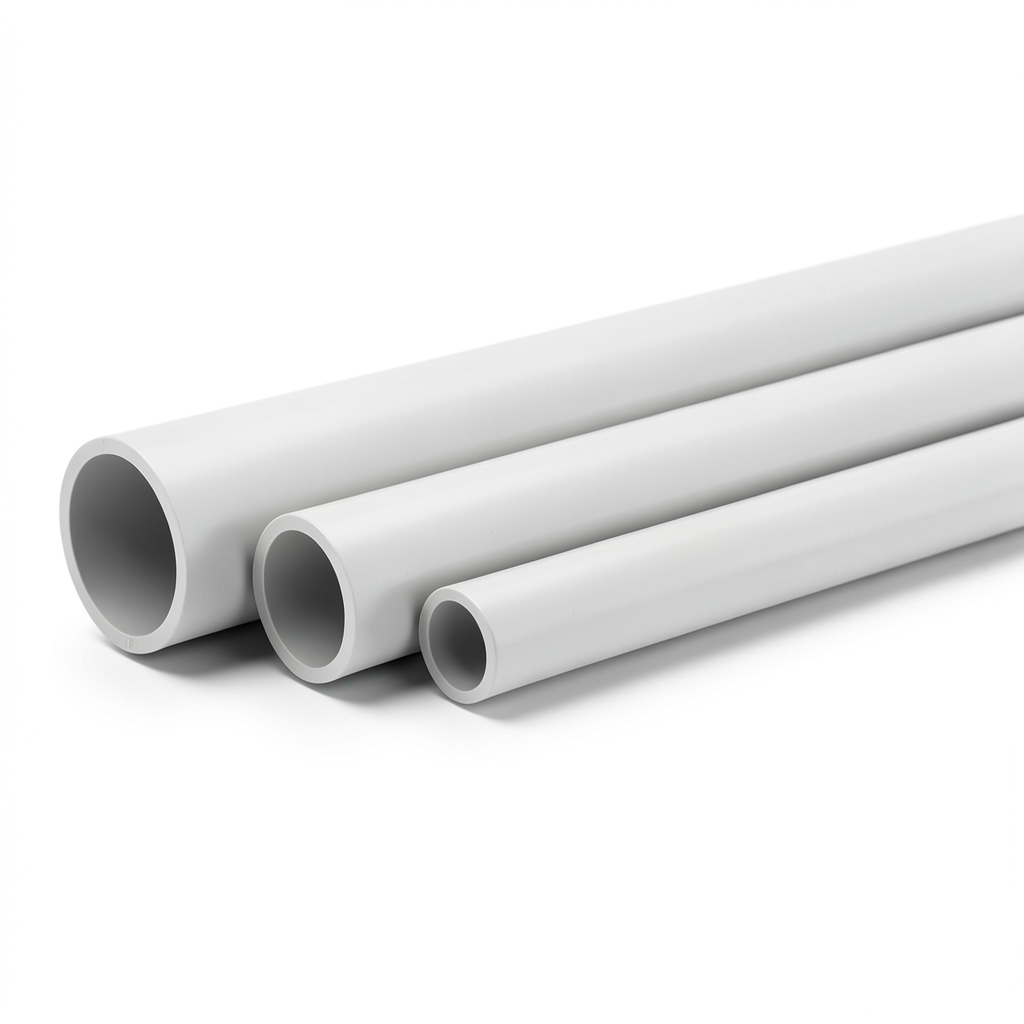 مواسير UPVC جدول 80 مقاس 1 إنش سمك 4.55 مم لون رمادي فاتح