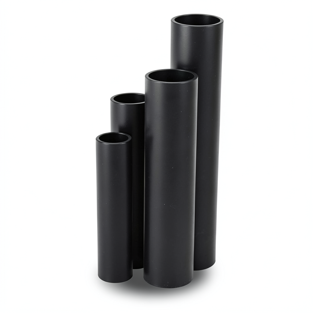 مواسير HDPE نسبة الأبعاد القياسية 26 قطر خارجي 800 مم سمك 30.6 مم لون أسود