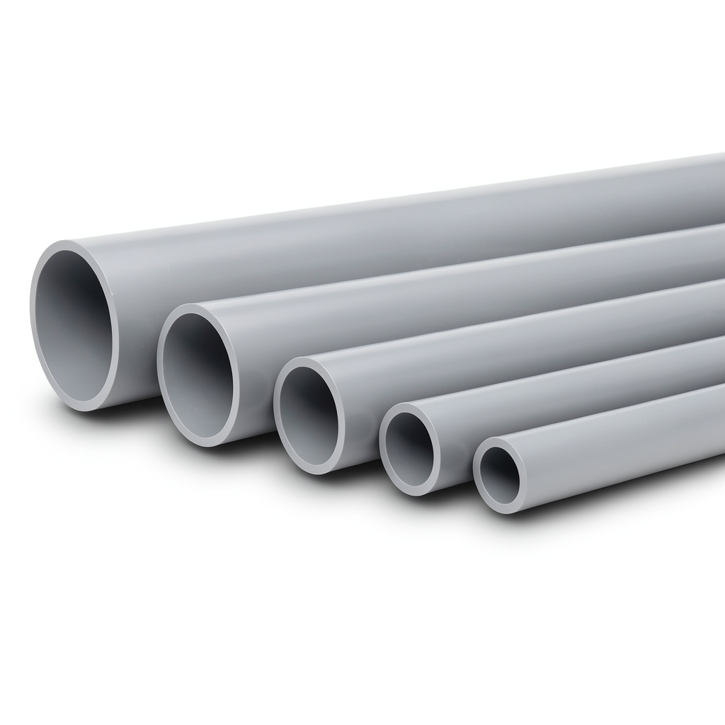 UPVC Pipes Nominal Pressure 4 Bar Outside Diameter 75 mm Thickness 1.8 mm Gray