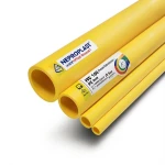 مواسير HDPE PE 100 ضغط 20 بار قطر 140 مم سمك 15.7 مم لون أصفر | نيبروبلاست