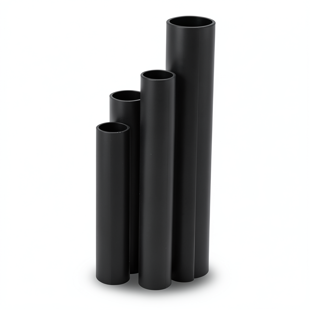 مواسير HDPE SDR 11 قطر خارجي 140 مم سمك 12.7 مم لون أسود