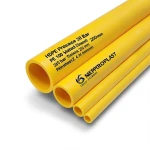 مواسير HDPE PE 100 ضغط 20 بار قطر 200 مم سمك 22.4 مم لون أصفر | نيبروبلاست