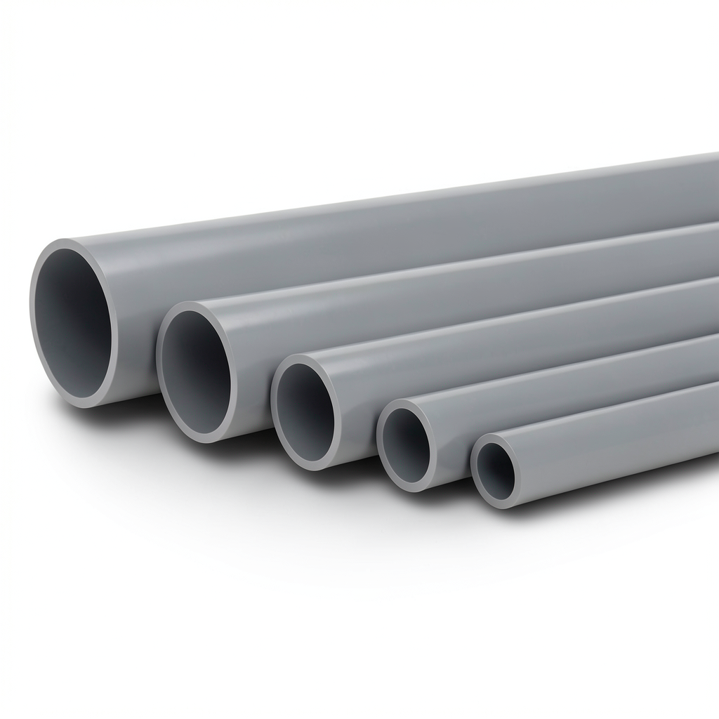 UPVC Pipes Nominal Pressure 4 Bar Outside Diameter 355 mm Thickness 7 mm Gray