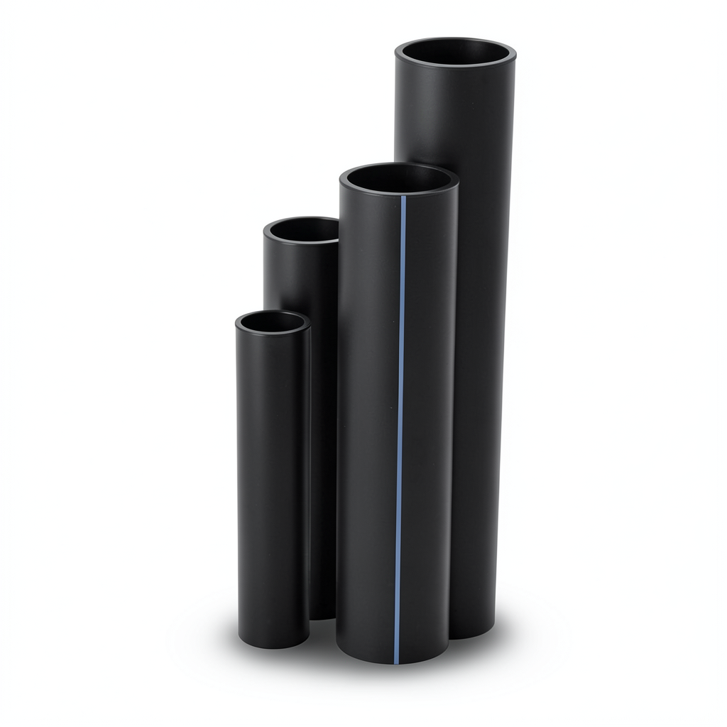 مواسير HDPE SDR 11 قطر خارجي 250 مم سمك 22.7 مم لون أسود