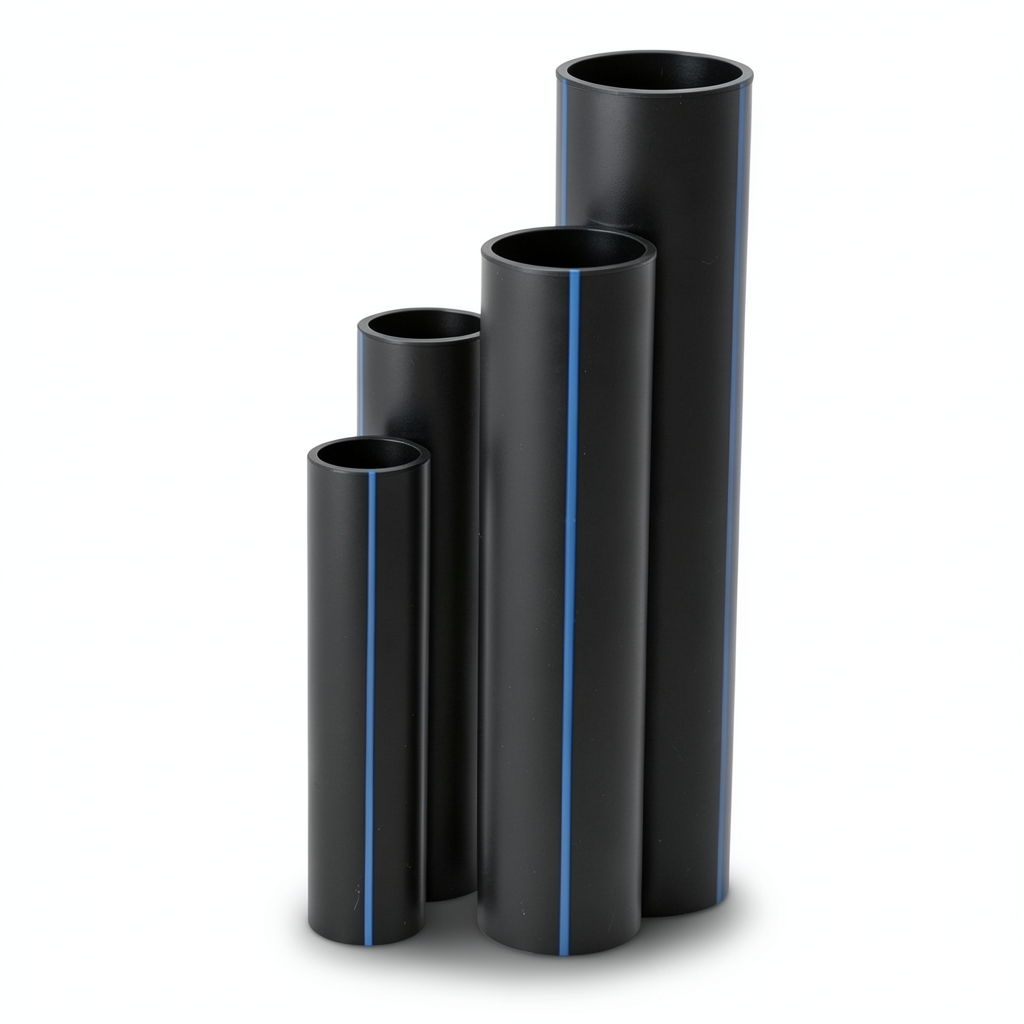 مواسير HDPE نسبة أبعاد قياسية 26 قطر خارجي 1000 مم سمك 38.2 مم لون أسود