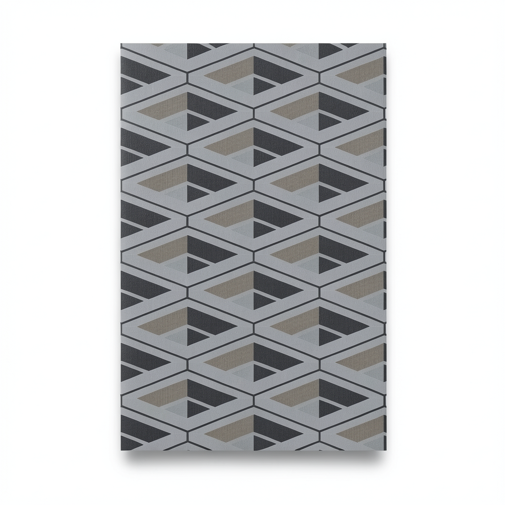 Geometric Wallpaper Gray 10m x 0.70m, Model Z76006