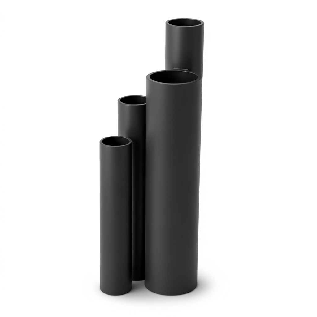مواسير HDPE الجودة SDR 11 قطر خارجي 50 مم سمك 4.6 مم لون أسود