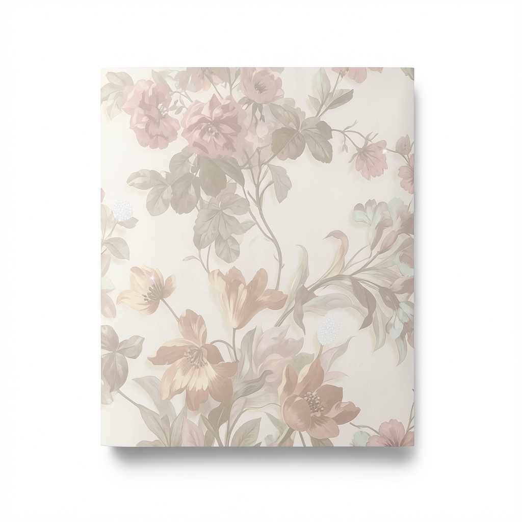 Floral Wallpaper 10 m x 0.70 m Beige Color, Model 13071
