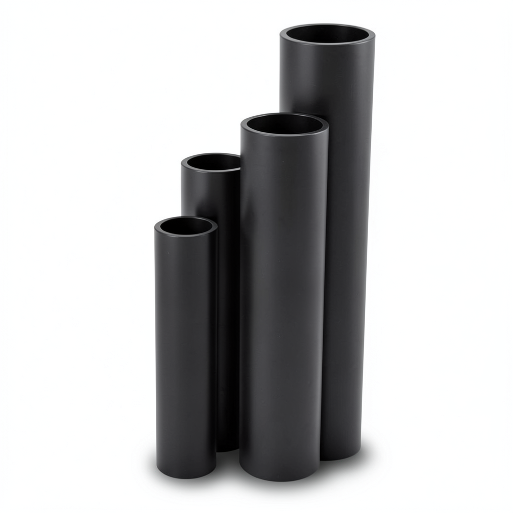 HDPE Pipes SDR 11 Outside Diameter 140 mm Thickness 12.7 mm Black