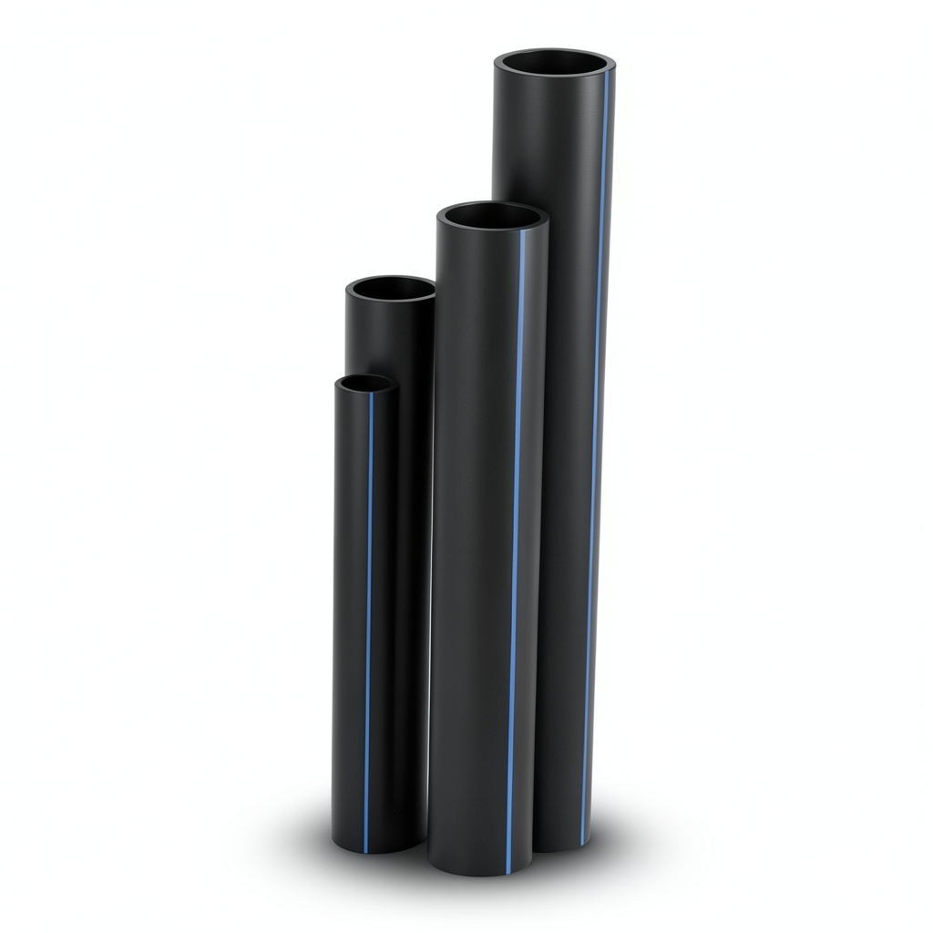 مواسير HDPE نسبة الأبعاد القياسية SDR 11 قطر خارجي 160 مم سمك 14.6 مم لون أسود