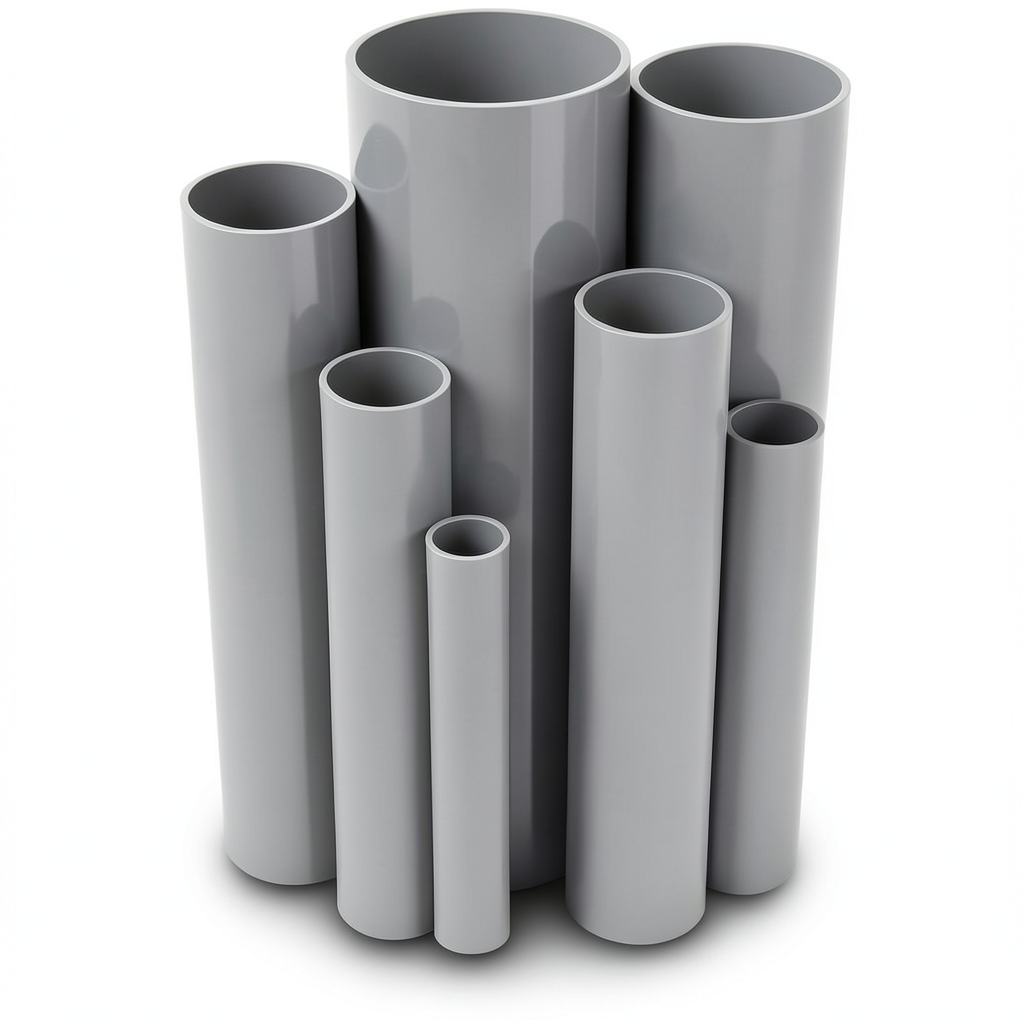 UPVC Pipes Nominal Pressure 4 Bar Outside Diameter 315 mm Thickness 6.2 mm Gray