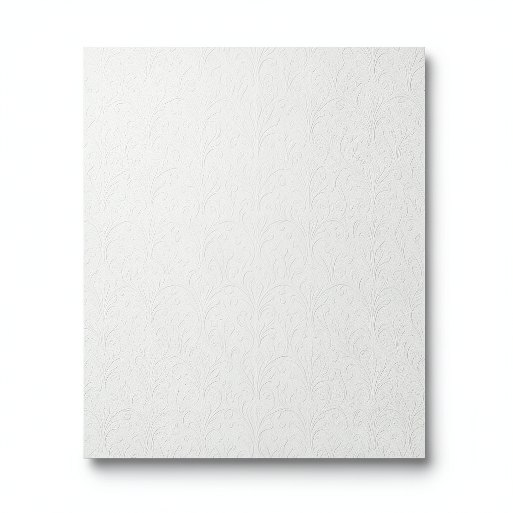 German Patterned Wallpaper 10m x 0.53m Off White, Model 446005