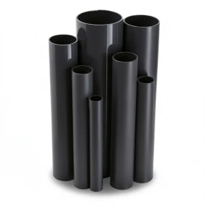مواسير UPVC ضغط اسمي 16 بار قطر خارجي 250 مم سمك 18.6 مم لون اسود