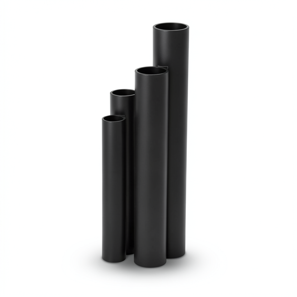 مواسير HDPE نسبة الأبعاد القياسية 11 قطر خارجي 225 مم سمك 20.5 مم أسود