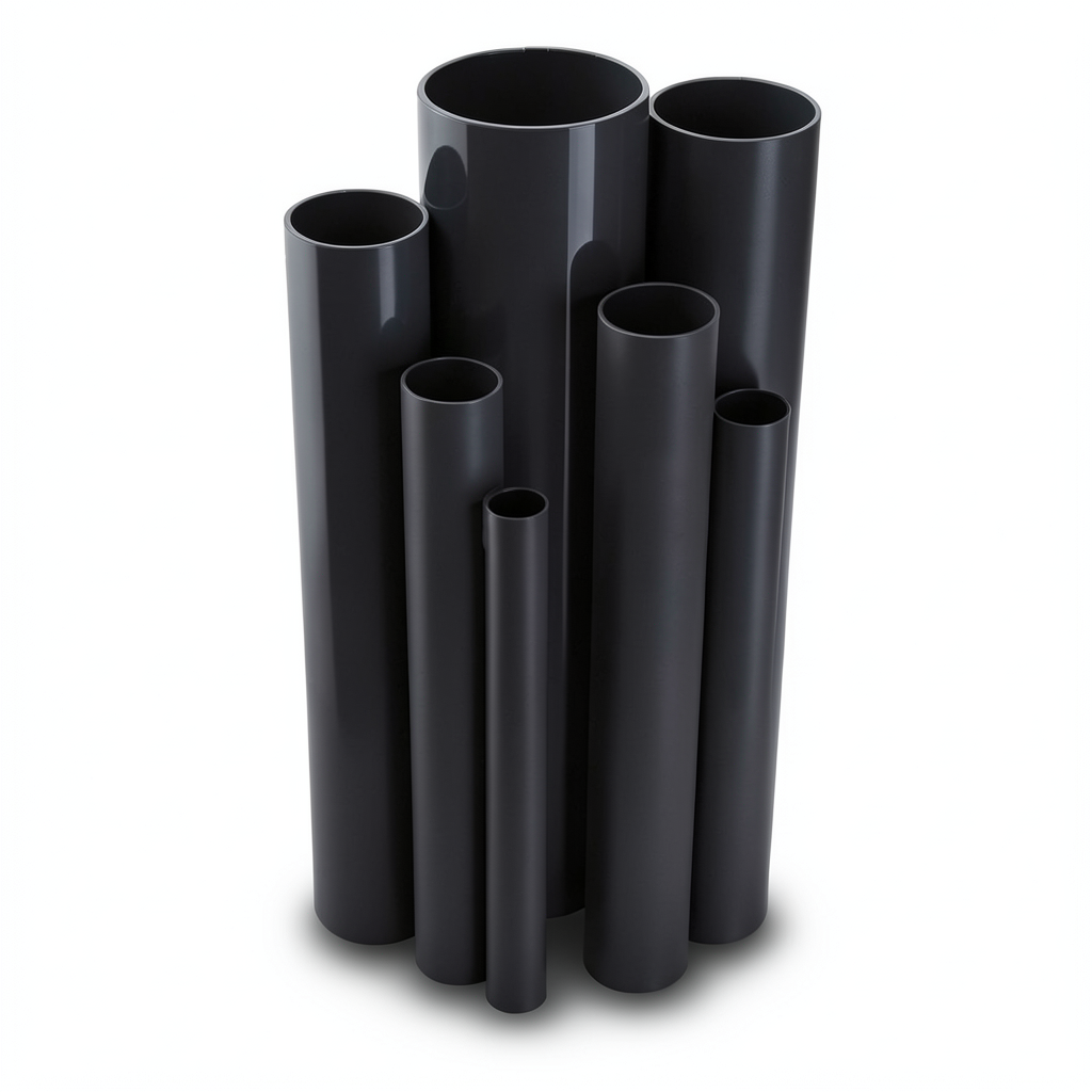مواسير UPVC ضغط 6 بار قطر خارجي 315 مم سمك 9.2 مم لون اسود