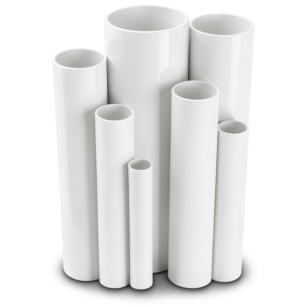 مواسير UPVC ضغط 2.5 بار قطر خارجي 355 مم سمك 2.9 مم لون أبيض