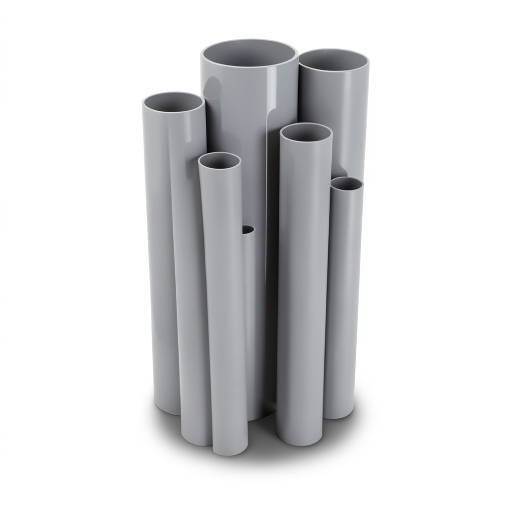 مواسير UPVC ضغط اسمي 2.5 بار قطر خارجي 355 مم سمك 2.9 مم لون رمادي