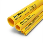 مواسير HDPE نيبروبلاست PE 80 ضغط 16 بار قطر خارجي 160 مم سمك 17.9 مم لون أصفر | نيبروبلاست