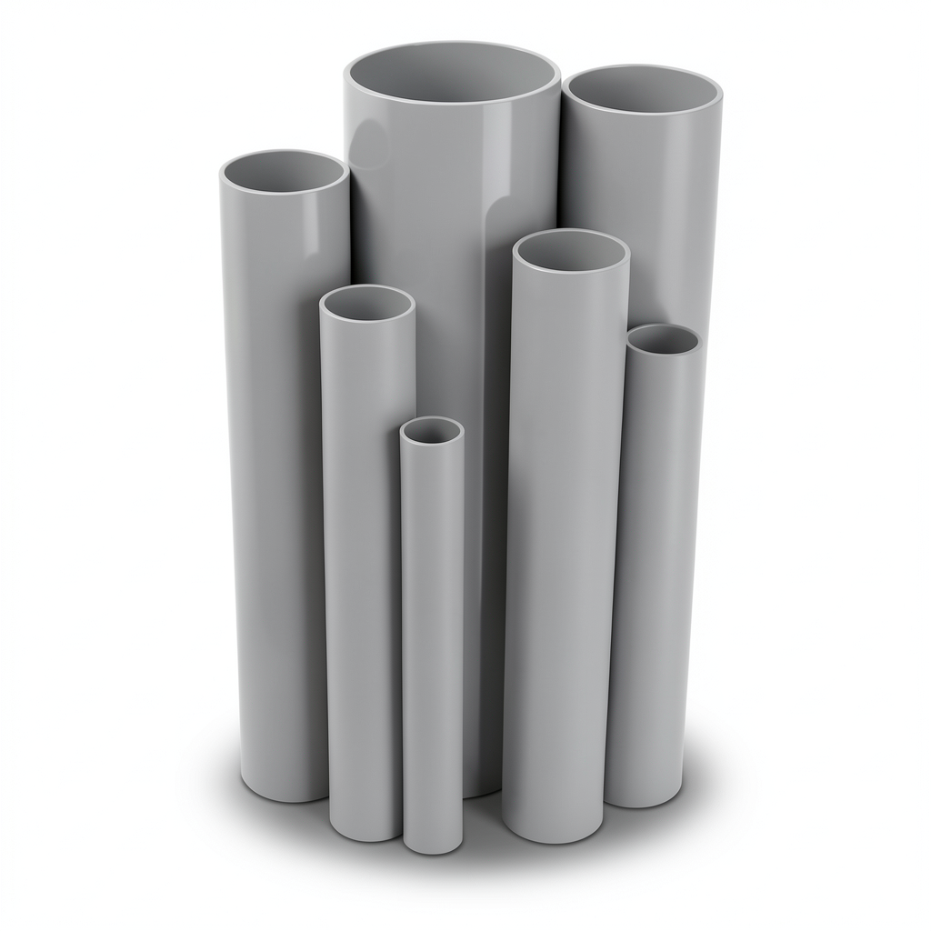 مواسير UPVC ضغط 2.5 بار قطر خارجي 315 مم سمك 2.5 مم لون رمادي