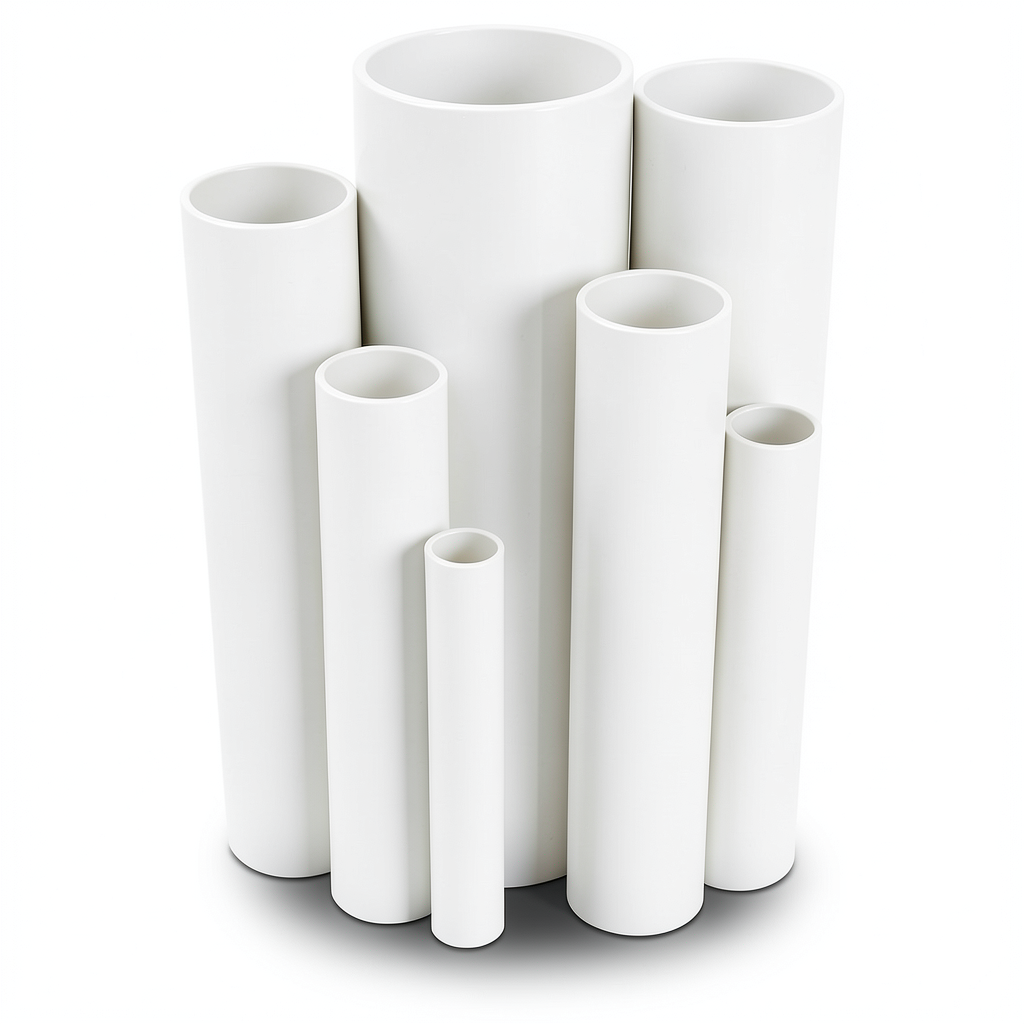 مواسير UPVC ضغط 4 بار قطر خارجي 315 مم سمك 6.2 مم لون أبيض