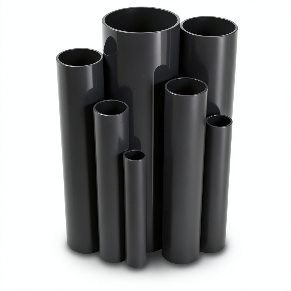 مواسير UPVC ضغط 4 بار قطر خارجي 315 مم سمك 6.2 مم لون اسود