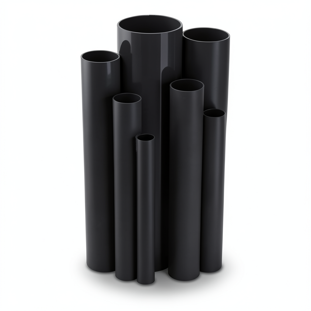 مواسير UPVC ضغط اسمي 16 بار قطر خارجي 250 مم سمك 18.6 مم لون اسود