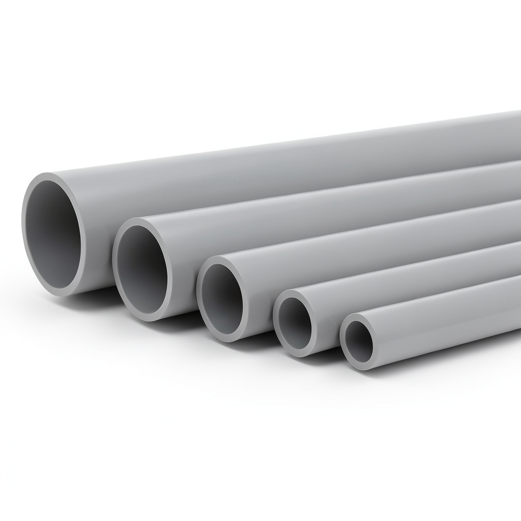 UPVC Pipes Nominal Pressure 2 Bar Outside Diameter 225 mm Thickness 1.8 mm Gray