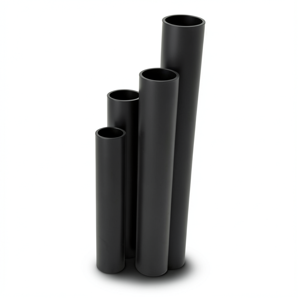 مواسير HDPE نسبة الأبعاد القياسية 11 قطر خارجي 450 مم سمك 40.9 مم أسود