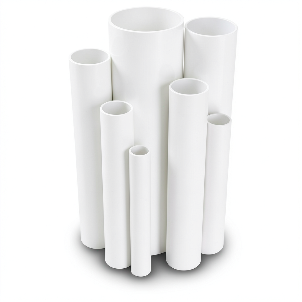 مواسير UPVC ضغط 2.5 بار قطر خارجي 355 مم سمك 2.9 مم لون أبيض